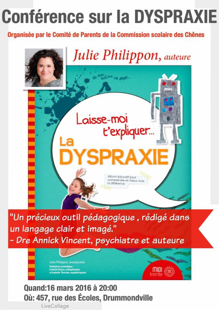 Démystifier la dyspraxie! #conférence Julie Philippon