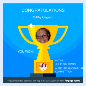 La gagnante du concours est...Mme Cathy Gagnon!