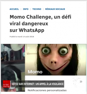 Momo Challenge, un défi viral dangereux sur WhatsApp